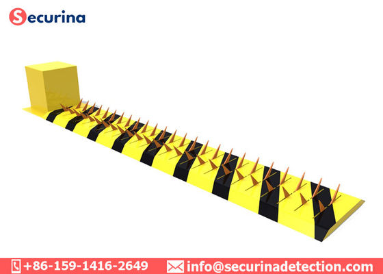 স্টেইনলেস স্টীল ট্রাফিক স্পাইক বাধা, সুরক্ষিত টায়ার কিলার অ্যান্টি সংঘর্ষের সতর্কতা