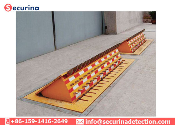 500mm Rising Height A3 Steel Hydraulic Road Barriers IP68 Waterproof Traffic Blocking